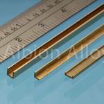 Brass c channel alb 1x3.0mm