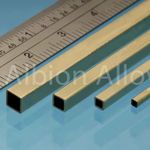 Brass tube square alb 6.35x6.35mm