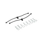 Body clip retainers dub black (8)