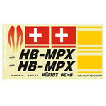 Decal mpx pilatus pc-6 (red)