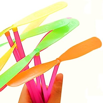 Plastic spinning blade (hand helicopter)