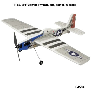Kit dw p-51 combo w/mtr/esc/servos