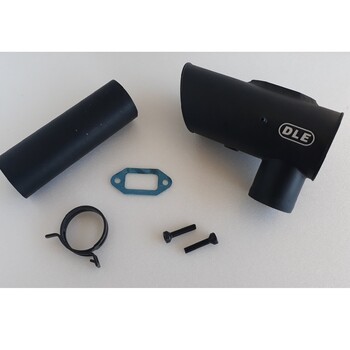 Muffler dle 130 left (1 hole) black