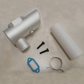 Muffler dle 130 left (1 hole) alum