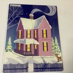 Puzzle raised pink snow house slw