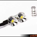 12mm double spot light ul 2x4w short wh