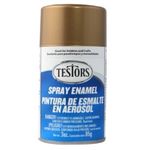 Enamel spray testors metal gold 85g can
