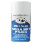 Enamel spray testors glss white 85g can