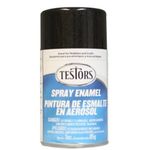 Enamel spray testors metal black 85g can